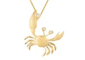 14K 22MM CRAB PENDANT 3 DIA T/