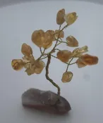 Brazilian Agate Wire Stone Tree size 1