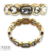 Variety shape rhinestone bracelet