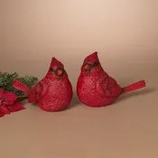 10.8"L Resin Holiday Cardinal, 2 Asst