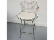 Bertoia Stool with White Cushion - Nick's Upholstery