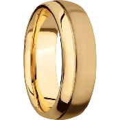 14K Yellow Gold + Sand , Polish Finish