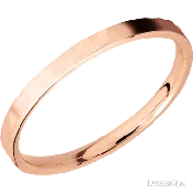 2 mm wide Flat 14K Rose Gold band.