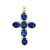 14ky Gold Crested Butte Lapis Pendant