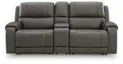 5Z-Harrenhurst - 3-Piece Power Reclining Sectional Loveseat With Storage Console - Anchor
