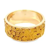 10mm Men’s Gold Nugget Ring