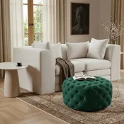 Addison Velvet Upholstered Ottoman - Green