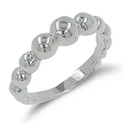Bubble Ring – Sterling Silver Sculptural Beaded Band