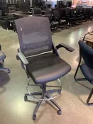 BOSS #B16223-BK MESH BACK/ FLIP ARM DRAFTING STOOL
