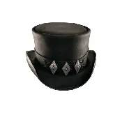 Black Steampunk Hat | Steampunk Top Leather Hat | Black Steampunk Top Hat