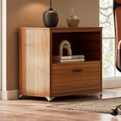 29'' Display File Storage Cabinet, Dark Walnut