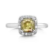 Rustic Rose Cut Diamond Halo Ring