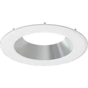 10-Inch Smooth Trim – Haze Silver Cone with White Finish