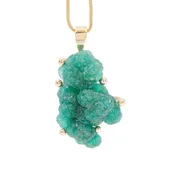 Adamite 30.41 Carat 14k Handcrafted Natural Crystal Pendant