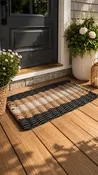 5 Stripe Lobster Rope Mat Black Brown Tan