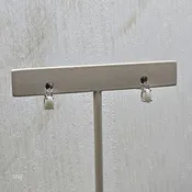 10k White Gold .70ctw Opal and Diamond Earrings