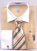 Daniel Ellissa Two Tone French Cuff Dress Shirt