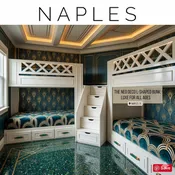 Official Naples: Bespoke L-Shaped Twin over Twin Quad Bunk Suite - Professional-Grade Architectural-Grade Bunk Beds