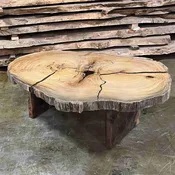 Cypress Coffee Table | Rare Double-Heart Sinker Cypress