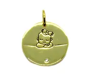 Baby w/bow Charm Pendant