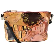 Klimt "Kiss" Crossbody Bag - 6.5" x 10" coated canvas, Vegan