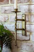 10" Antique Brass Wall Candle Holder