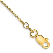 18In Yellow Gold Diamond Cut Cable Chain
