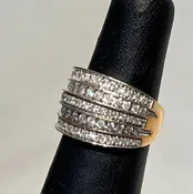 14K Gold And Diamond Sz. 6.5 Ring