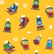 C11000R-YELL Thomas & Friends All Aboard - Main Yellow by Riley Blake Designs Cotton Fabric