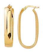 10K 6mm Oval Hoops