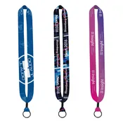 1″ Dye-Sublimated Lanyard with Metal Crimp & Metal Split-Ring