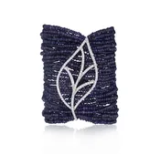 18k White Gold Diamond Bracelet with Iolite and Diamonds