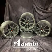 Advanti Racing Hybris 18” Alloy Wheels – Set of 4 (5×108, Machine Face Silver) – Used