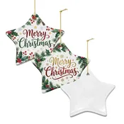 Double-sided Ceramic Ornament - Star