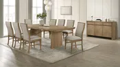 Adina 10-piece Extension Dining Set Distressed Light Brown