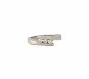 0.30ctw Round Diamond Three Stone Crossover Band Ring in 14K