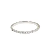 1/3 Eternity Rock Edge Band with White Diamonds in Platinum