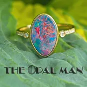 Blooming Flame Australian Opal Doublet 14K Yellow Gold Ring – SOLD