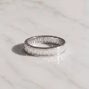 Baguette Diamond Channel Set Eternity Ring in White Gold
