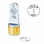 1/2" Diameter Custom Metal Inspection Stamp
