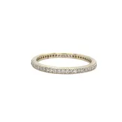14K White Gold Pave Diamond Eternity Band