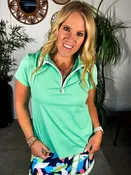 Amaia Front Zip Polo