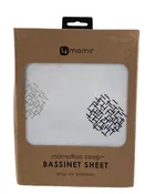 4moms MamaRoo Sleep Bassinet Sheet, White Crosshatch