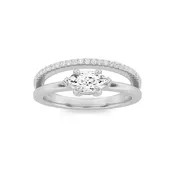 0.5CTW Marquise Shaped Lab Grown Diamond (G/VS) Fashion Ring in 10K Gold