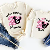 2nd Birthday Mickey Mouse Shirt, Matching Disney Birthday Outfit for Girls