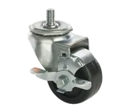 1880 Hospitality FTC34105HD 5" Threaded Stem Swivel Caster Set with Brakes (Set of 4)