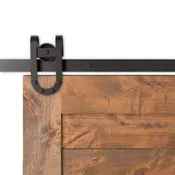 6 Ft. Horseshoe Barn Door Track Kit – Matte Black