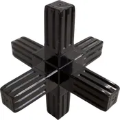 100-324-S 6-Way Steel-Core Black Connector