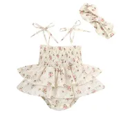 0-24M Baby Girl Romper Newborn Infant Jumpsuit Cute
