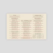 Cafe Menu (Orange / Brown)